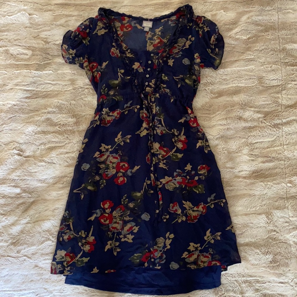 Converse Floral Dress with Lining Synched Waist
